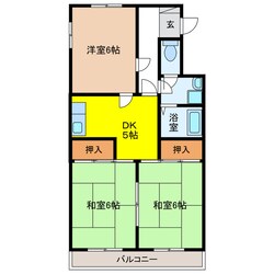 メゾン小林Ⅱの物件間取画像